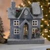 Northlight Lighted Snowy House Christmas Decoration - 11" - Gray White 1 Northlight Lighted Snowy House Christmas Decoration - 11" - Gray White -Northlight 499039854499040
