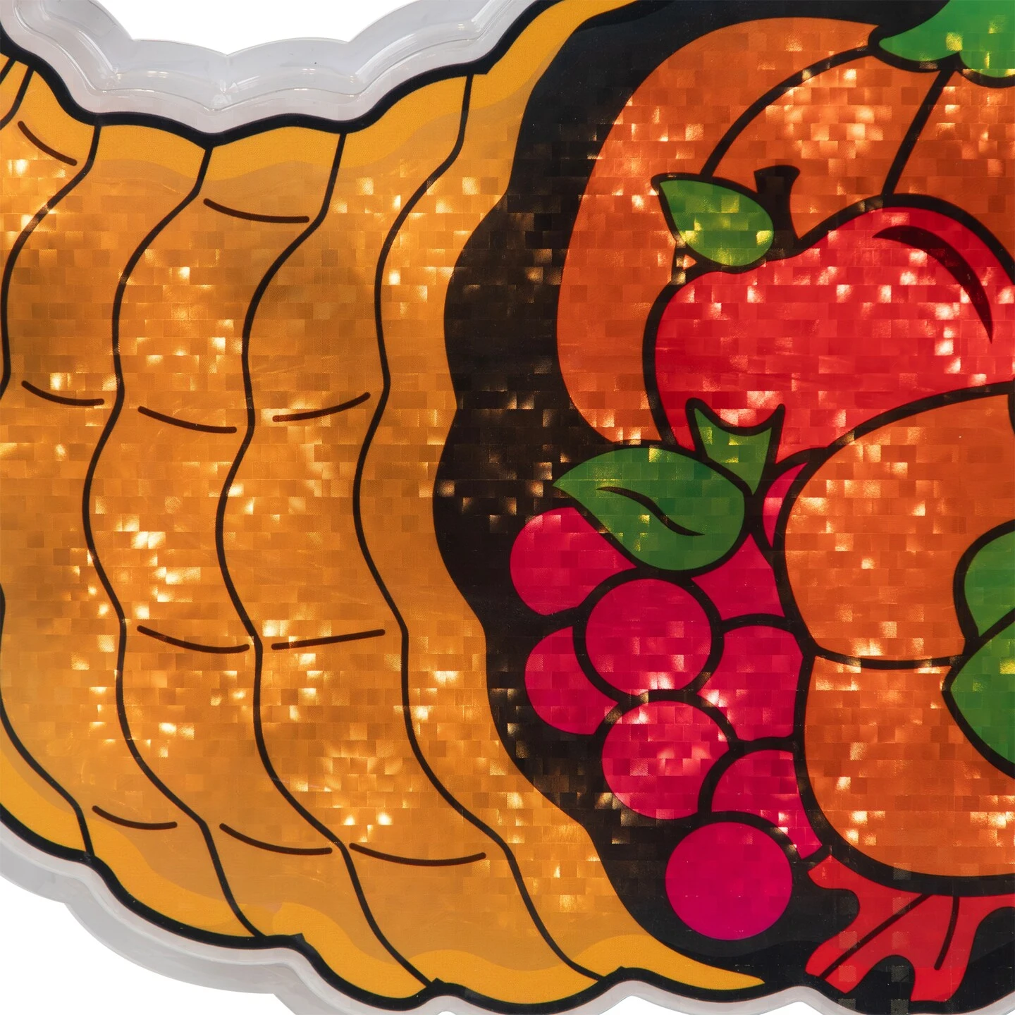 Northlight Pre-lit Cornucopia Thanksgiving Window Decoration – 16" - Red And Gold - Clear Lights 9 Northlight Pre-lit Cornucopia Thanksgiving Window Decoration – 16" - Red And Gold - Clear Lights - Image 7