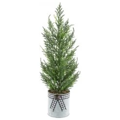 Northlight Artificial Cypress Christmas Tree - 18.5" - Unlit Green