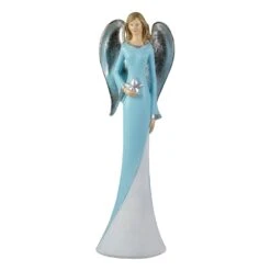 Northlight Angel Figurine Holding A Star - 6.5" - Blue