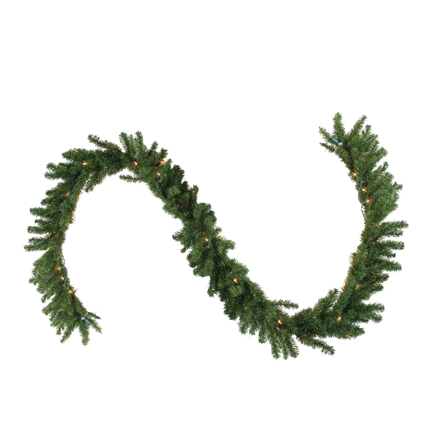 Northlight Pre-Lit Canadian Pine Artificial Christmas Garland - 9' X 14" - Clear Lights Green 7 Northlight Pre-Lit Canadian Pine Artificial Christmas Garland - 9' X 14" - Clear Lights Green - Image 5