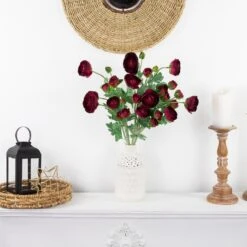 Northlight Real Touch™ Red Ranunculus Artificial Floral Sprays, Set Of 6 - 21" 12 Northlight Real Touch™ Red Ranunculus Artificial Floral Sprays, Set Of 6 - 21" -Northlight 500808774705824