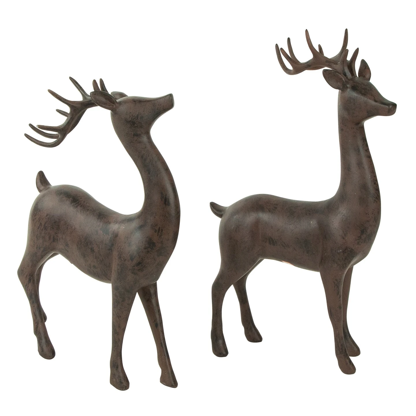 Northlight Standing Deer Christmas Decorations - 14" - Brown - Set Of 2 8 Northlight Standing Deer Christmas Decorations - 14" - Brown - Set Of 2 - Image 6