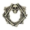 Northlight Skull Head And Bones Halloween Wreath - 18" - Unlit Black -Northlight 500809039995552