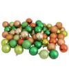 Northlight Shatterproof 3-Finish Christmas Ball Ornaments - 2.5" (60mm) - Green And Orange - 60ct 1 Northlight Shatterproof 3-Finish Christmas Ball Ornaments - 2.5" (60mm) - Green And Orange - 60ct -Northlight 500809246040736