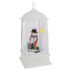 Northlight LED Lighted Musical Snowing Snowman Christmas Lantern - 13.5" White 10 Northlight LED Lighted Musical Snowing Snowman Christmas Lantern - 13.5" White -Northlight 500809253905056