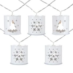 Northlight LED Mini Metal Lanterns Christmas Light Set - 6.25' Clear Wire - 10ct White 11 Northlight LED Mini Metal Lanterns Christmas Light Set - 6.25' Clear Wire - 10ct White -Northlight 500809516049056