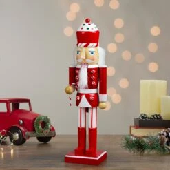Northlight 14" Red And White Wooden Candy Cane King Christmas Nutcracker 11 Northlight 14" Red And White Wooden Candy Cane King Christmas Nutcracker -Northlight 500809606226592