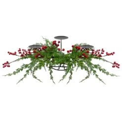 Northlight Frosted Berry And Foliage Triple Candle Holder Christmas Decoration - 32" Red 7 Northlight Frosted Berry And Foliage Triple Candle Holder Christmas Decoration - 32" Red -Northlight 500809717375648 1