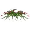 Northlight Frosted Berry And Foliage Triple Candle Holder Christmas Decoration - 32" Red