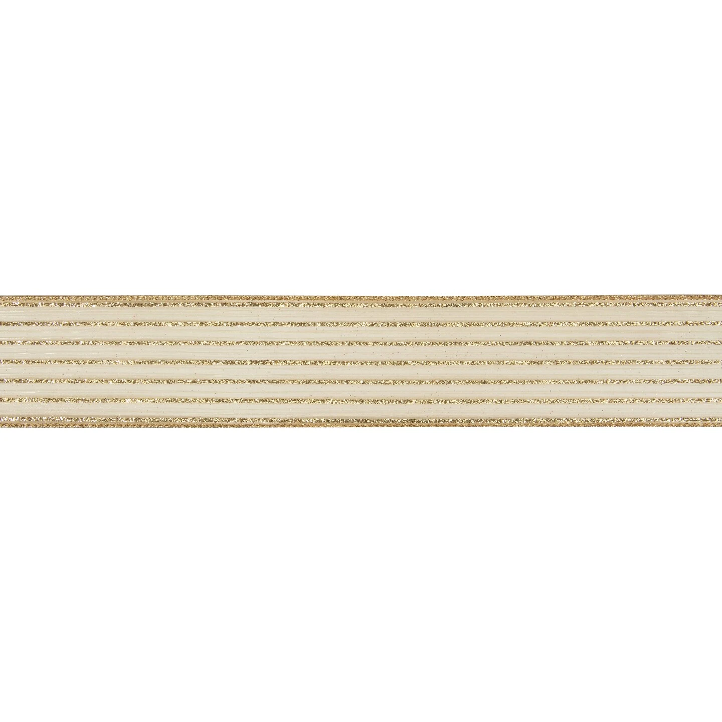 Northlight Gold Glitter Striped Christmas Wired Craft Ribbon 2.5" X 10 Yards 7 Northlight Gold Glitter Striped Christmas Wired Craft Ribbon 2.5" X 10 Yards - Image 5