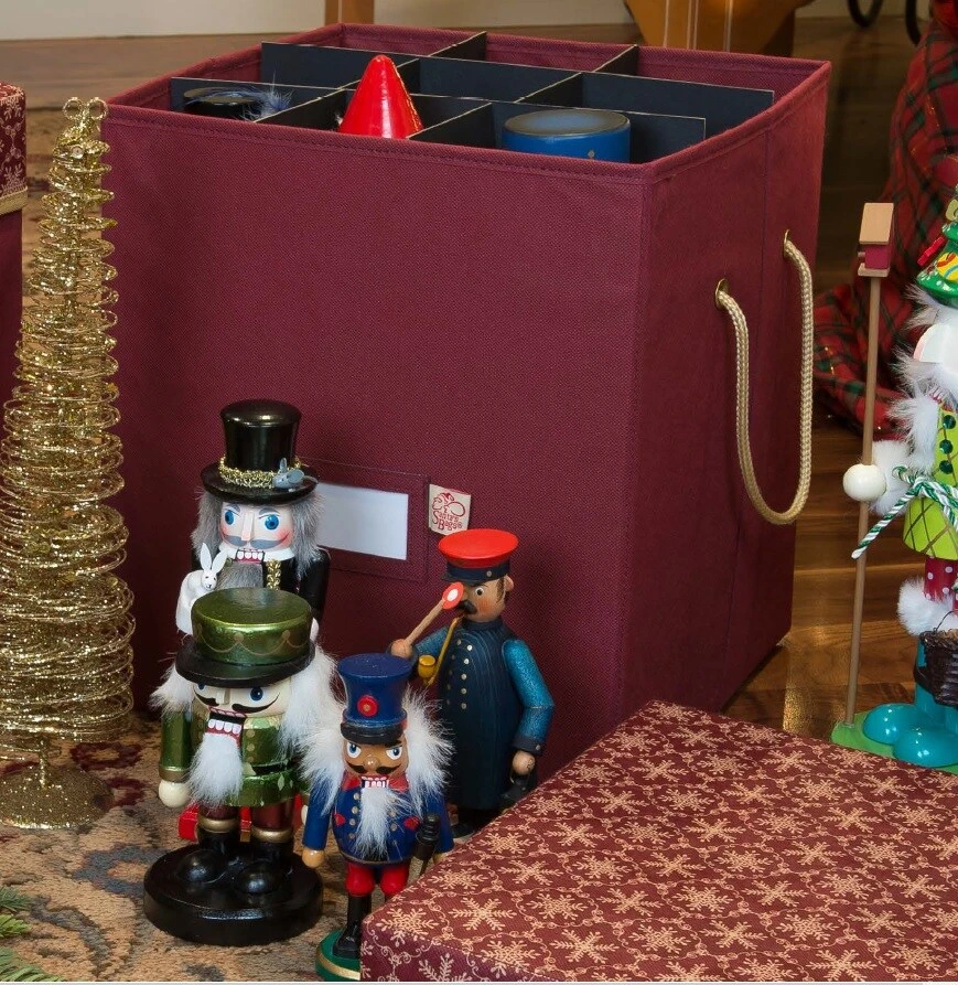 Northlight 14" Burgundy And Gold Holiday Collectibles Storage Box Red 3 Northlight 14" Burgundy And Gold Holiday Collectibles Storage Box Red