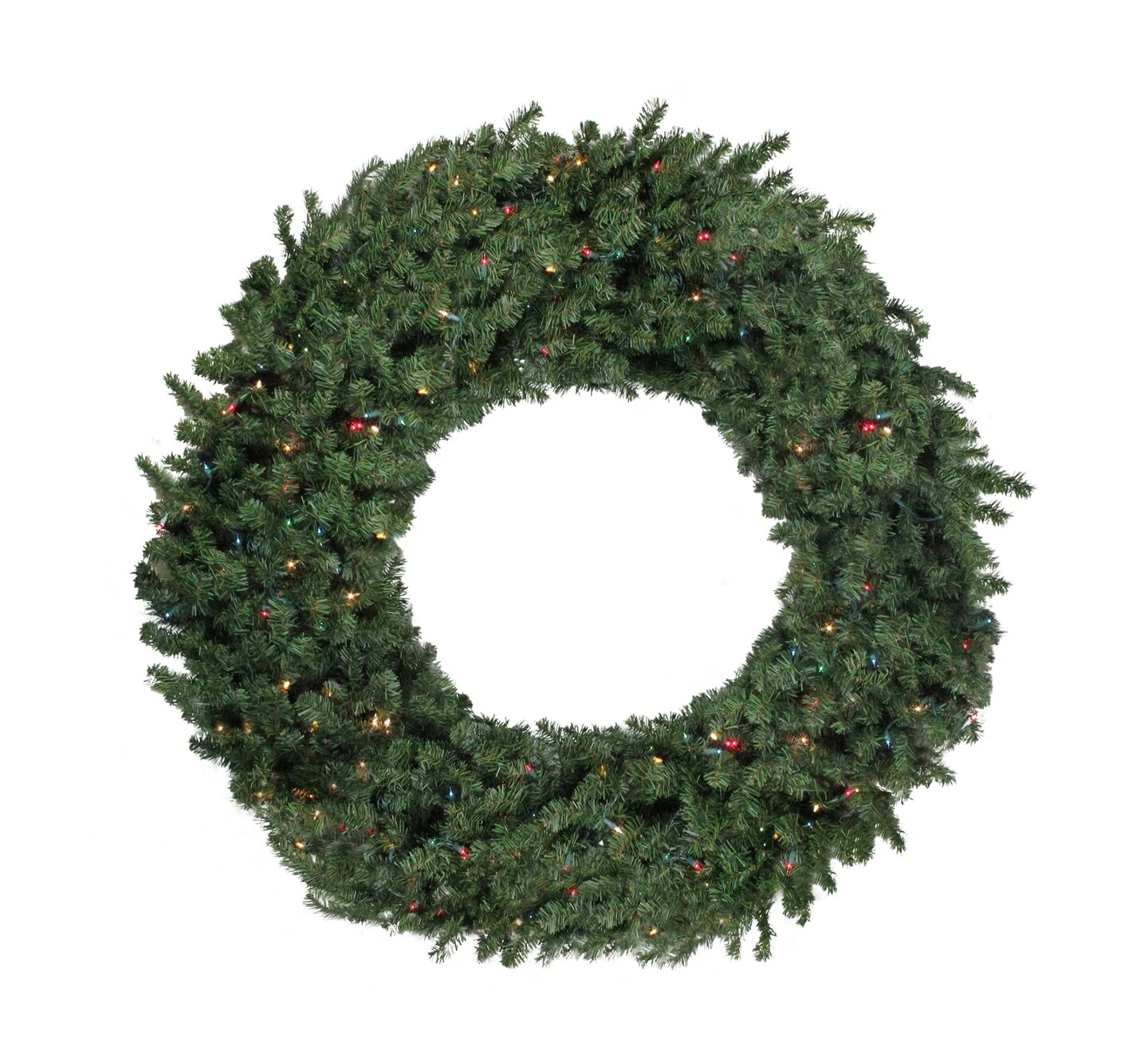 Northlight Pre-Lit Canadian Pine Commercial Size Christmas Wreath - 12' - Multicolor Lights Green 7 Northlight Pre-Lit Canadian Pine Commercial Size Christmas Wreath - 12' - Multicolor Lights Green - Image 5