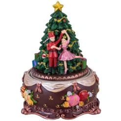 Northlight Musical Nutcracker And Ballerina Christmas Decoration - 6.25" Green