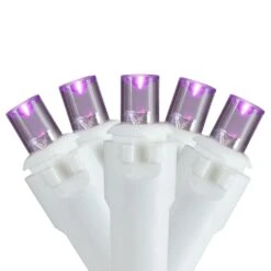 Northlight LED Wide Angle Icicle Christmas Lights - Purple - 5.5' White Wire - 100ct -Northlight 500810178749088