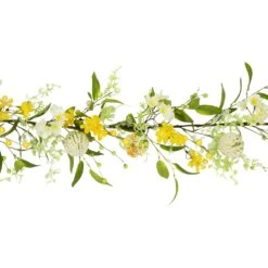 Northlight Berry And Thistle Floral Spring Garland - 5' - Yellow -Northlight 506023023741968