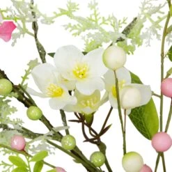 Northlight Hydrangea And Berry Floral Spring Garland - 5' - Pink And White -Northlight 506023157959696