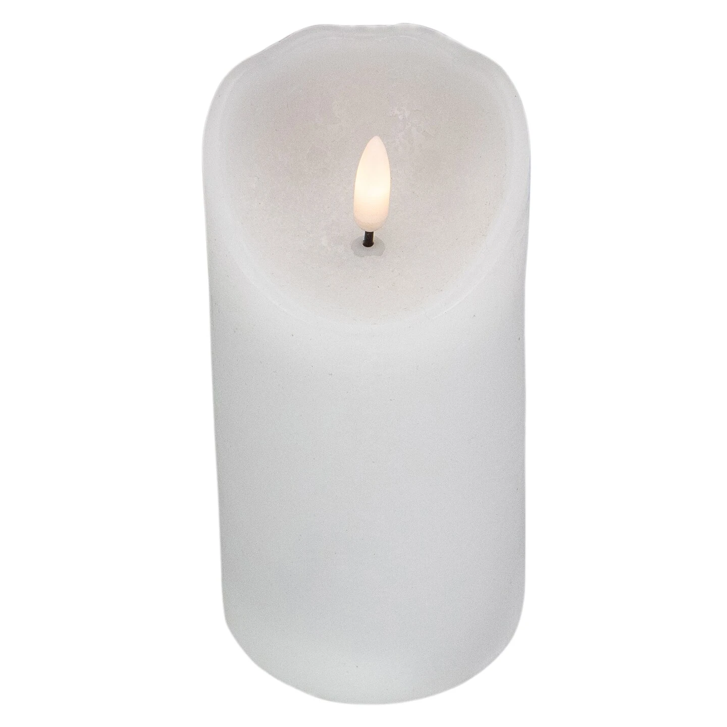 Northlight LED Flameless Pillar Christmas Candle - 6" - White 6 Northlight LED Flameless Pillar Christmas Candle - 6" - White - Image 4