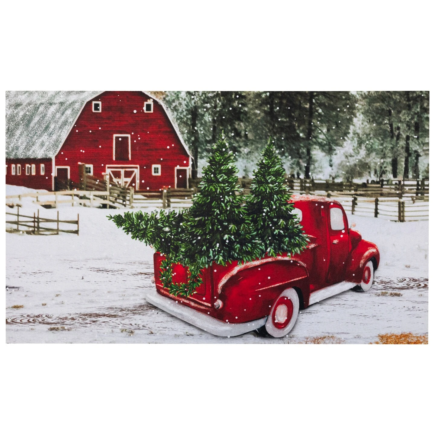 Northlight Vintage Pickup Truck Christmas Outdoor Doormat - 17.75" X 29.5" Multi 5 Northlight Vintage Pickup Truck Christmas Outdoor Doormat - 17.75" X 29.5" Multi - Image 3