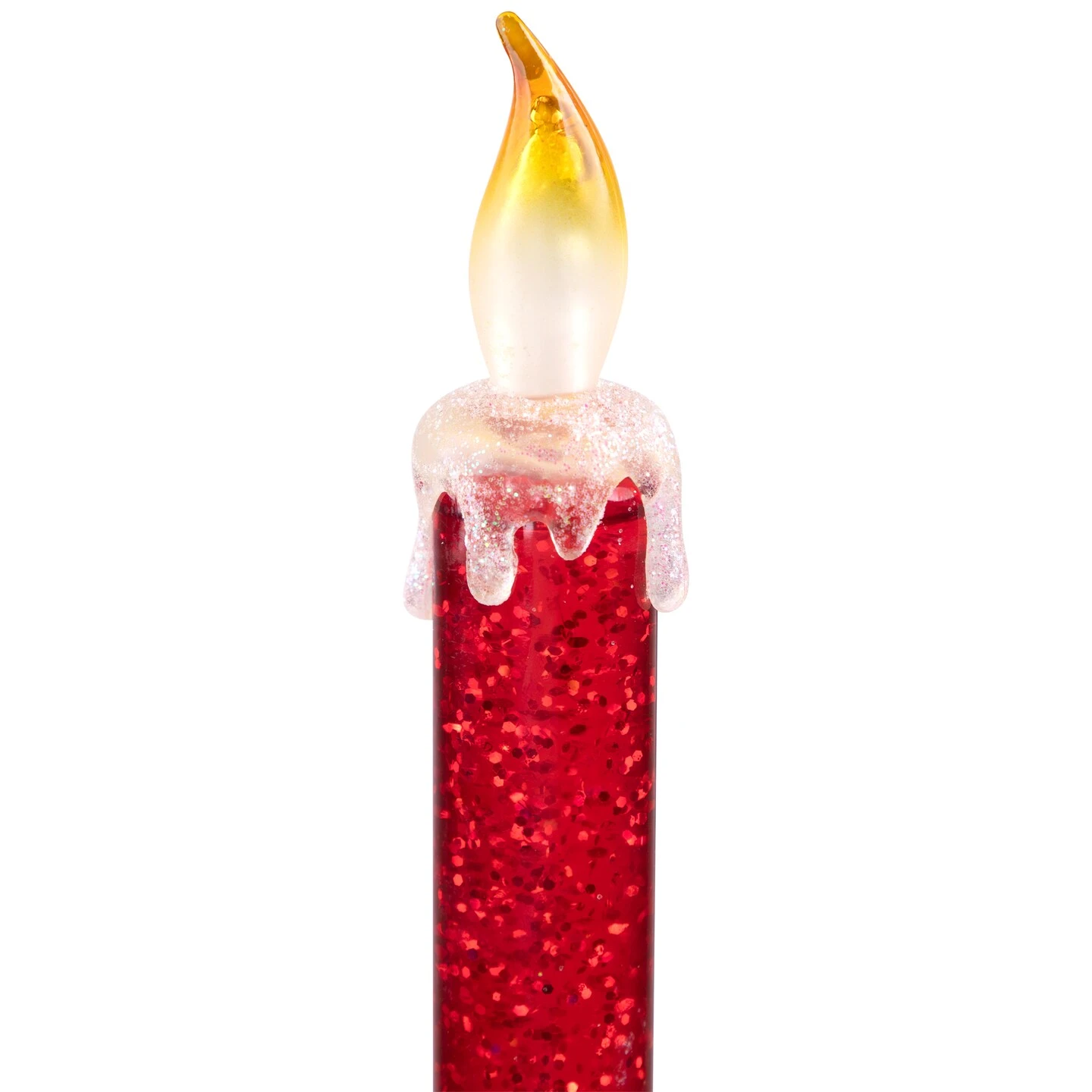 Northlight Glittered LED Flameless Christmas Candle - 9.25" - Red 7 Northlight Glittered LED Flameless Christmas Candle - 9.25" - Red - Image 5