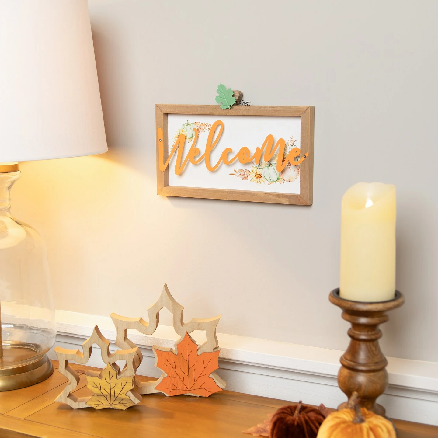 Northlight Pumpkins And Sunflowers Welcome Fall Harvest Wall Sign - 11" Beige 3 Northlight Pumpkins And Sunflowers Welcome Fall Harvest Wall Sign - 11" Beige