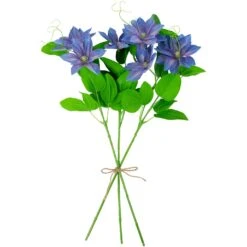 Northlight Real Touch™ Blue Artificial Lotus Floral Sprays, Set Of 6 - 25" -Northlight 514936627152096