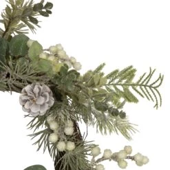 Northlight White Berry, Eucalyptus And Pinecone Christmas Wreath, 20-Inch, Unlit Green 11 Northlight White Berry, Eucalyptus And Pinecone Christmas Wreath, 20-Inch, Unlit Green -Northlight 514936723817696