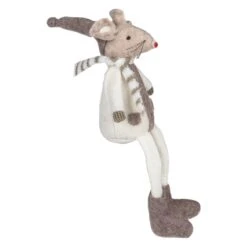 Northlight Plush Sitting Mouse Christmas Figure - 9.5" - Cream White -Northlight 514936832672992