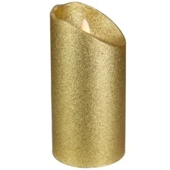 Northlight LED Lighted Flameless Flickering Pillar Christmas Candle - 6" - Gold -Northlight 514937015125216