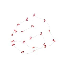 Northlight LED Candy Cane Christmas Fairy Lights - 6.5' Silver Wire - 20ct Red -Northlight 514937336186080