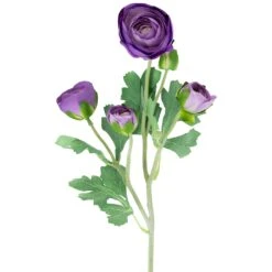 Northlight Real Touch™ Purple Ranunculus Artificial Floral Sprays, Set Of 6 - 21" -Northlight 514937398904032