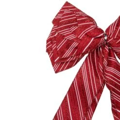 Northlight 48" X 10" Red And White Striped 16 Loop Christmas Bow Decoration -Northlight 514937726059744