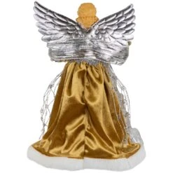 Northlight 12" Metallic Bronze And Silver Sequined Angel Christmas Tree Topper, Unlit 15 Northlight 12" Metallic Bronze And Silver Sequined Angel Christmas Tree Topper, Unlit -Northlight 514937768002784