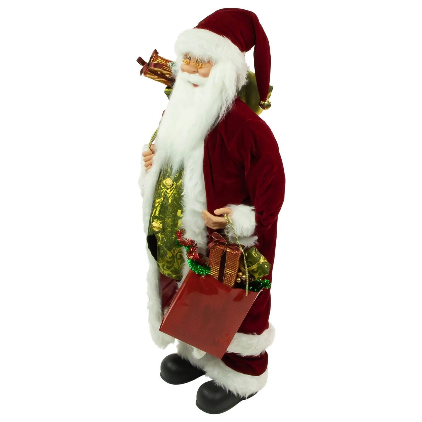 Northlight Santa Claus With Gift Bags Christmas Figure -36" Red 7 Northlight Santa Claus With Gift Bags Christmas Figure -36" Red - Image 5