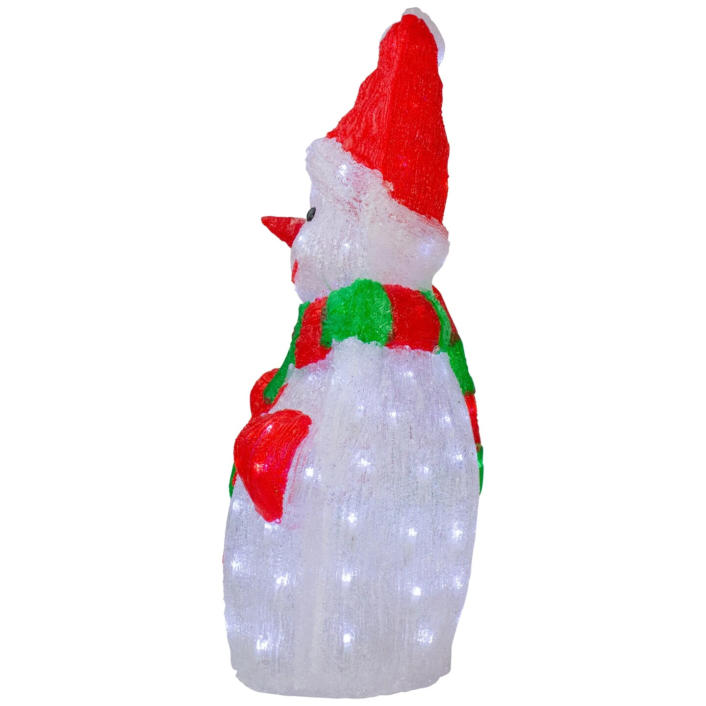 Northlight Lighted Commercial Grade Acrylic Christmas Snowman Display Decoration - 25" White 6 Northlight Lighted Commercial Grade Acrylic Christmas Snowman Display Decoration - 25" White - Image 4