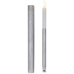 Northlight Set Of 4 Brushed Silver-tone LED Flameless Wax Flickering Taper Candles 9.5" 14 Northlight Set Of 4 Brushed Silver-tone LED Flameless Wax Flickering Taper Candles 9.5" -Northlight 514938145686752