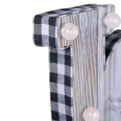 Northlight Lighted 3D Wooden "JOY" Christmas Decoration - 14" Brown -Northlight 514938208404704