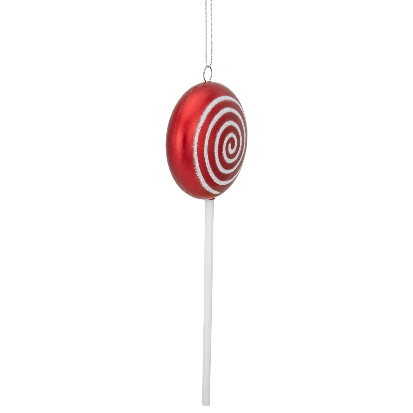 Northlight 10" Red Candy Lollipop With Iridescent Glitter Swirl Shatterproof Christmas Ornament 7 Northlight 10" Red Candy Lollipop With Iridescent Glitter Swirl Shatterproof Christmas Ornament - Image 5