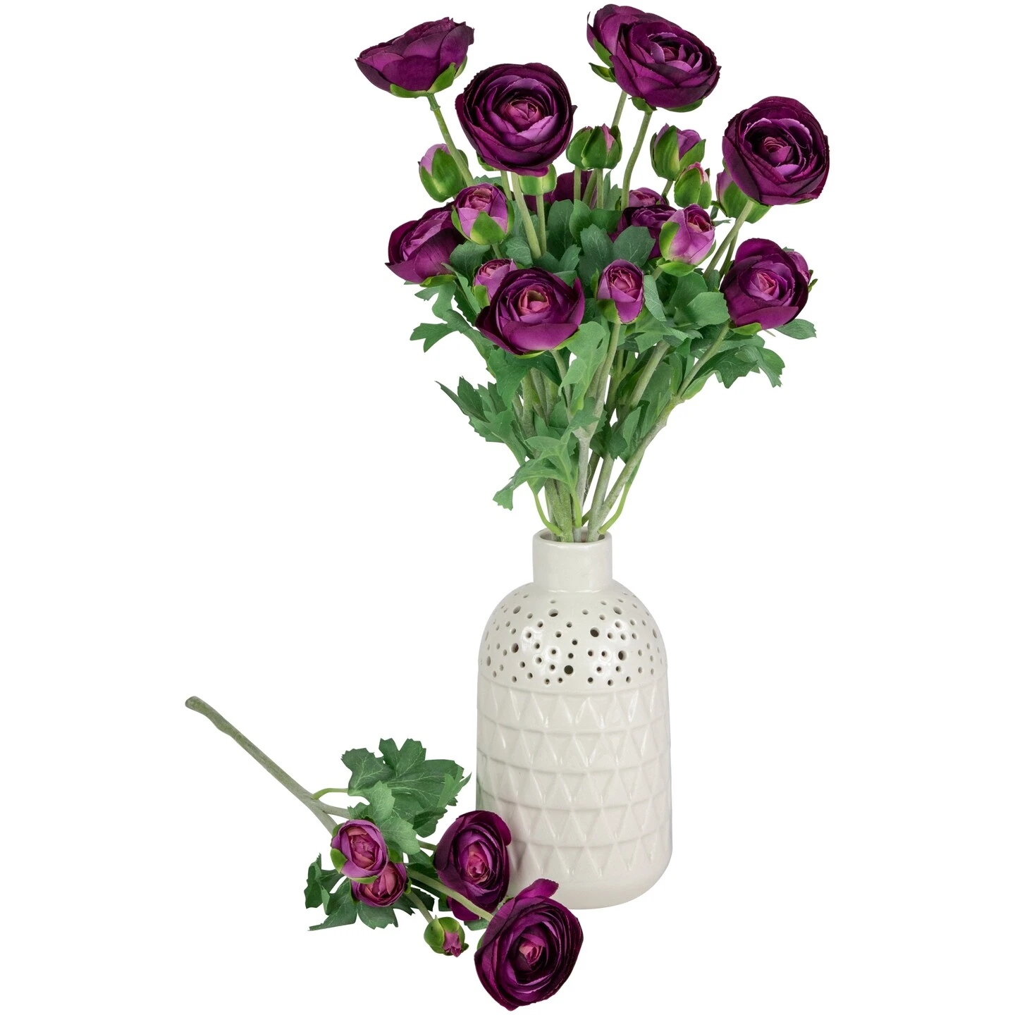 Northlight Real Touch™ Light Plum Purple Ranunculus Artificial Floral Sprays, Set Of 6 - 21" 8 Northlight Real Touch™ Light Plum Purple Ranunculus Artificial Floral Sprays, Set Of 6 - 21" - Image 6