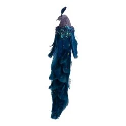 Northlight Glittered Peacock Christmas Clip-On Christmas Ornament - 14.75" - Purple And Blue -Northlight 514938476840160