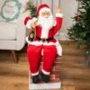 Northlight 32" Musical And Animated Santa On A Chimney Christmas Decoration Red -Northlight 515738788280368