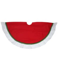 Northlight Traditional Christmas Tree Skirt With Ribbon Trim - 36" - Red And White 10 Northlight Traditional Christmas Tree Skirt With Ribbon Trim - 36" - Red And White -Northlight 5188510225838498464