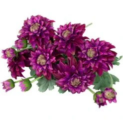 Northlight Real Touch™ Mulberry Purple Dahlia Artificial Floral Sprays, Set Of 6 - 23" -Northlight 5188661707425072352