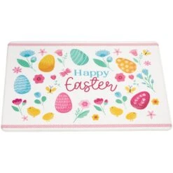 Northlight 29" Pastel Eggs And Chicks "Happy Easter" Kitchen Comfort Mat White -Northlight 519556139160080
