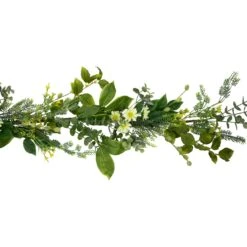 Northlight Mixed Foliage And Daisy Spring Garland - 5' Green 13 Northlight Mixed Foliage And Daisy Spring Garland - 5' Green -Northlight 519556868344848