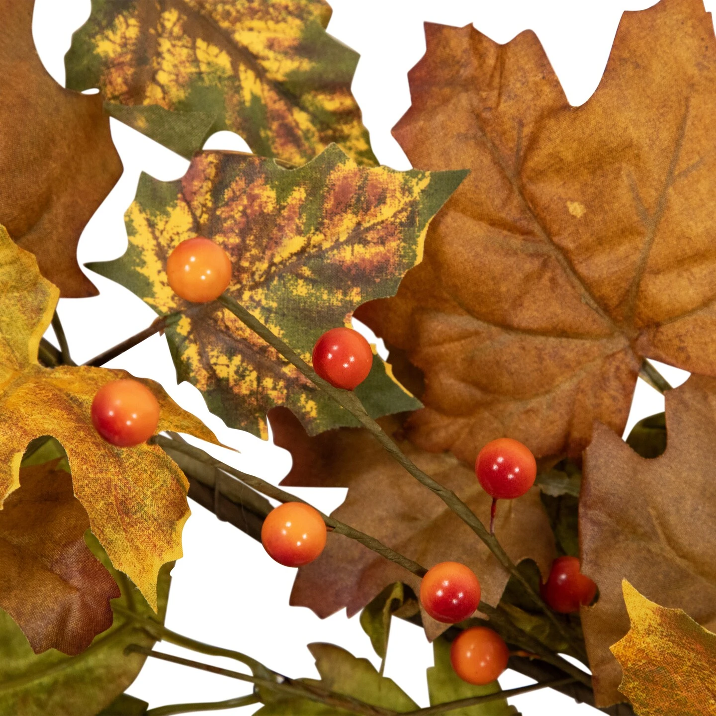 Northlight Maple Leaves And Berries Artificial Fall Harvest Garland - 5' X 8" - Unlit Brown 8 Northlight Maple Leaves And Berries Artificial Fall Harvest Garland - 5' X 8" - Unlit Brown - Image 6