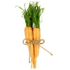 Northlight Straw Carrot Easter Decorations - 9"- Orange And Green - Set Of 3 -Northlight 519556969903120 2