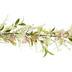 Northlight Hydrangea And Berry Floral Spring Garland - 5' - Pink And White -Northlight 519557136780304