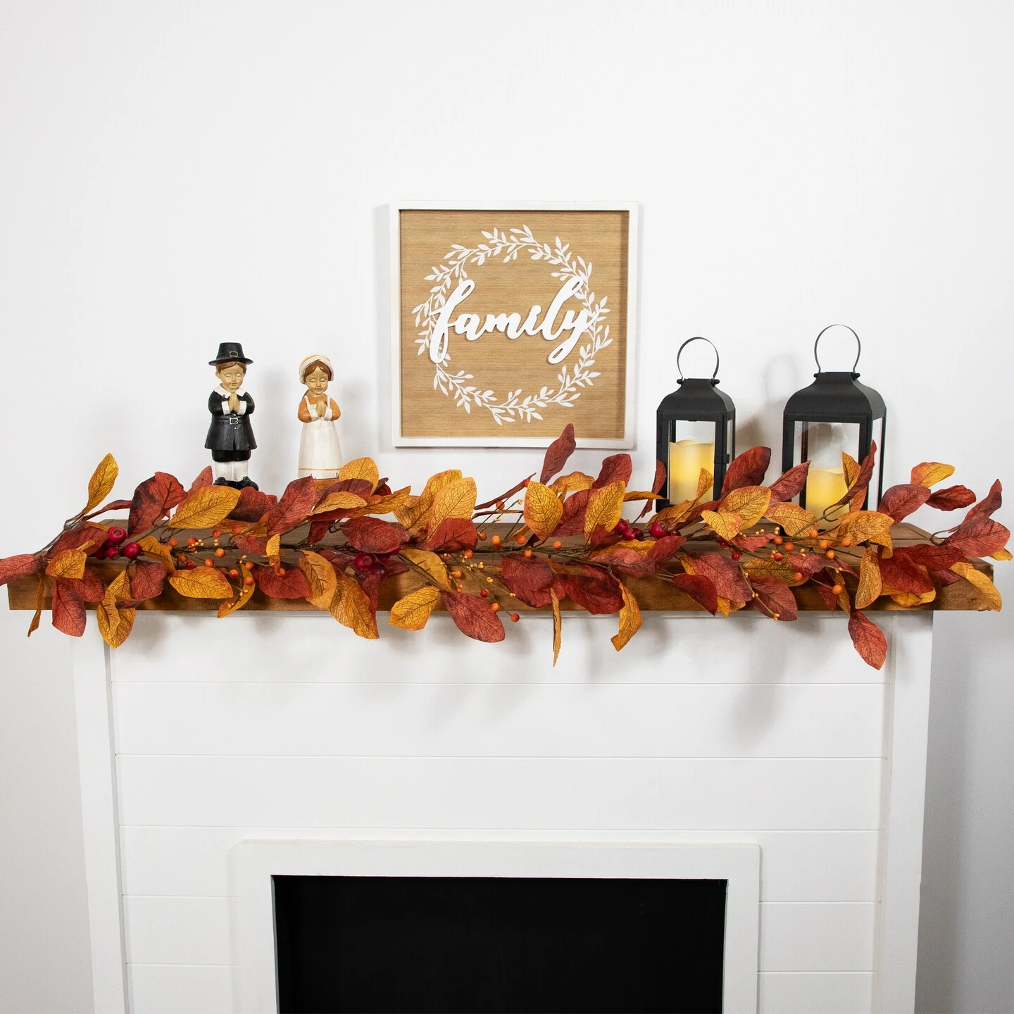 Northlight 5' X 8" Berries With Orange And Red Leaves Artificial Fall Harvest Garland, Unlit 6 Northlight 5' X 8" Berries With Orange And Red Leaves Artificial Fall Harvest Garland, Unlit - Image 4
