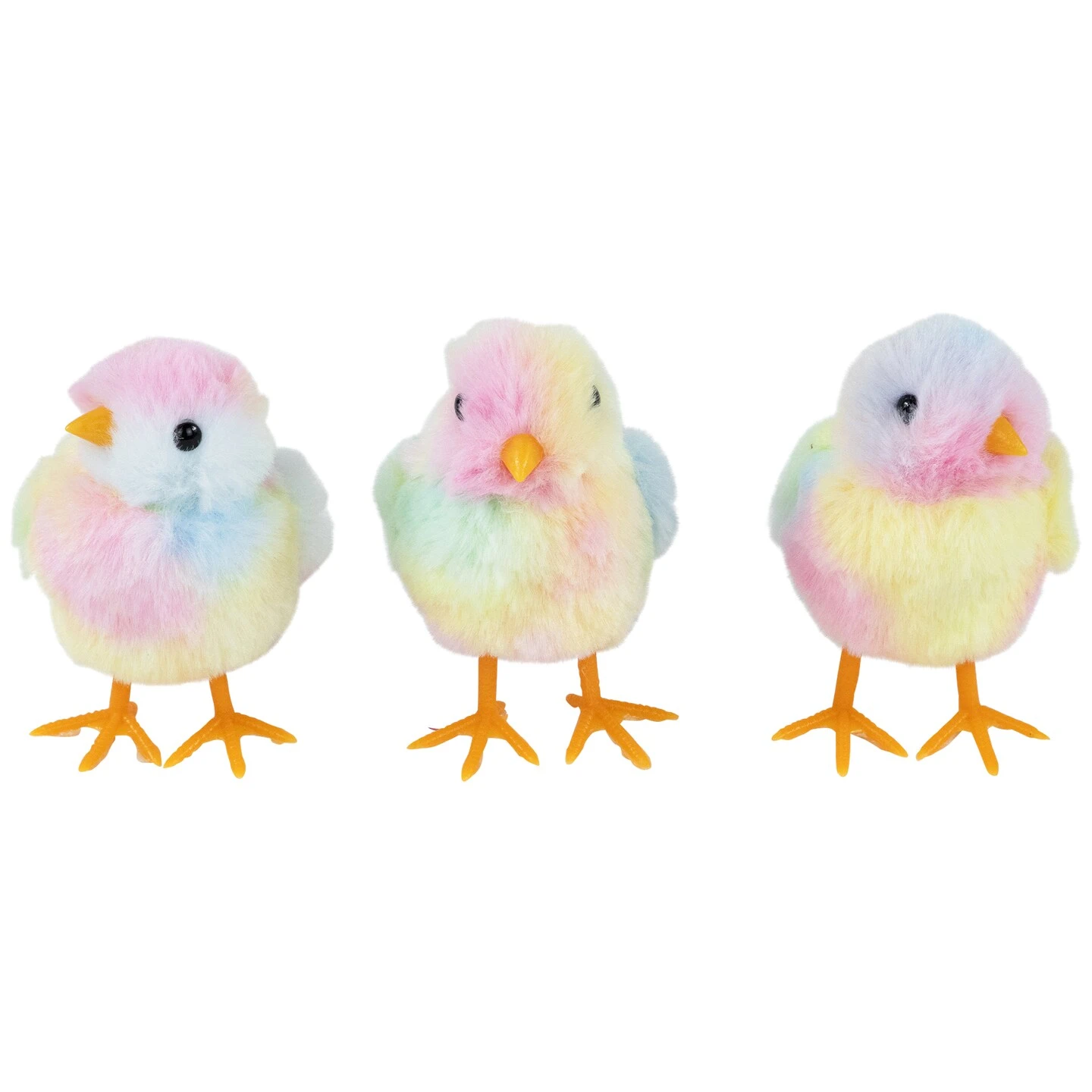 Northlight Plush Tie Dye Easter Chick Figurines - 4.25" - Set Of 3 Multi 4 Northlight Plush Tie Dye Easter Chick Figurines - 4.25" - Set Of 3 Multi - Image 2